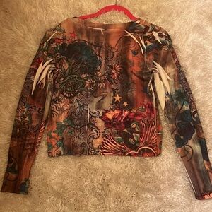 S-twelve crystal star/floral tattoo cardigan szS/P